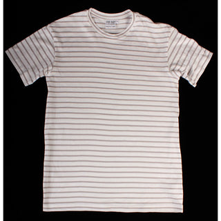 Australian Made Unisex Hemp T-Shirt White / Grey Stripe
