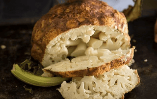 Baked Cauliflower with Tofu Dressing - Hemp Gallery