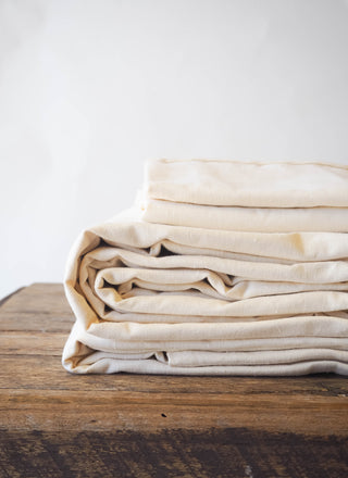 Hemp quilt set on bed breathable natural bedding Hemp Gallery Australia