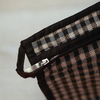 Nura Toiletries Bag Gingham Hemp Gallery Australia