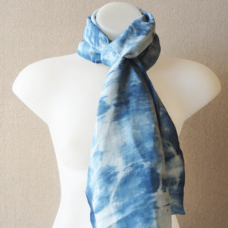 Shibori Silk Scarf