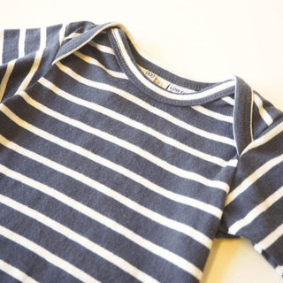 Bubba Hemp Onesie Navy & White Stripe