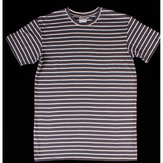 Australian Made Unisex Hemp T-Shirt Navy / White Stripe
