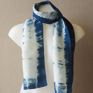 An image of Hemp Gallery's Silk Scarf Shibori