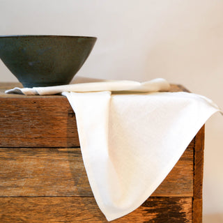 Hemp Table Napkins 4 - PACK - Hemp GalleryIlluka Snow - Set of 4